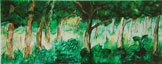 Standfassade Laubwald, Acryl auf Leinwand